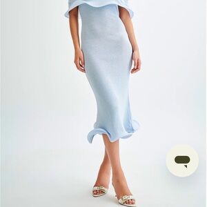 Meshki Off-Shoulder Light blue Dress